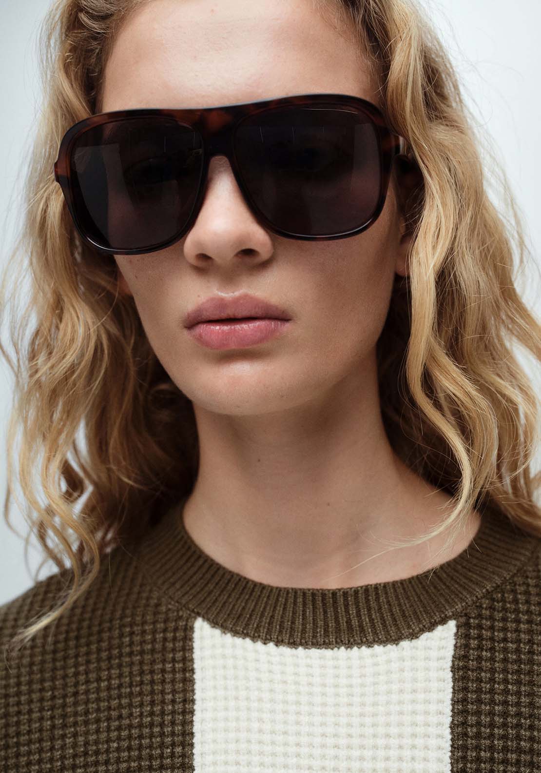Mango Knit striped sweater - Beige/khaki 5 Shaws Department Stores