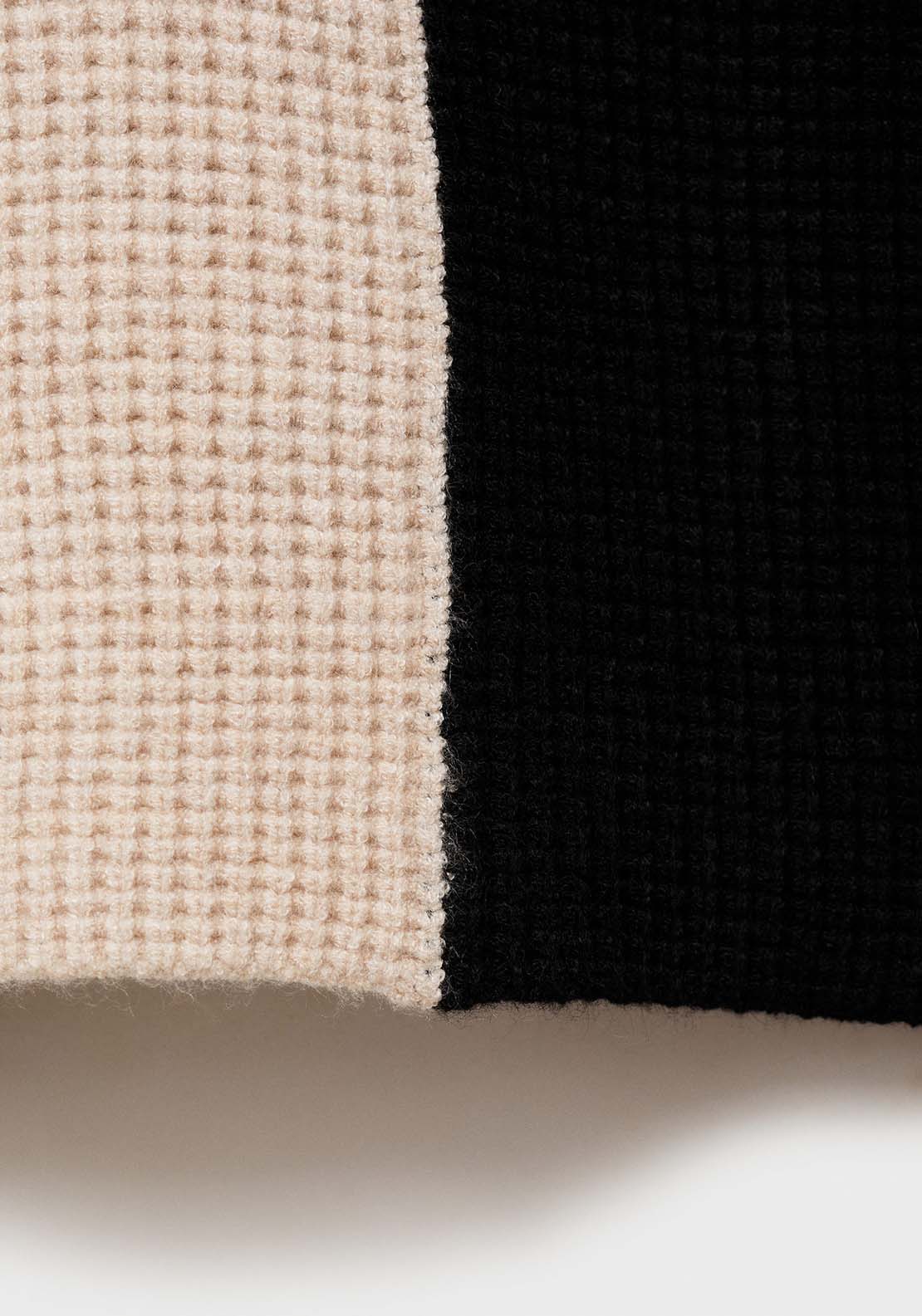 Mango Knit striped sweater - Black 5 Shaws Department Stores