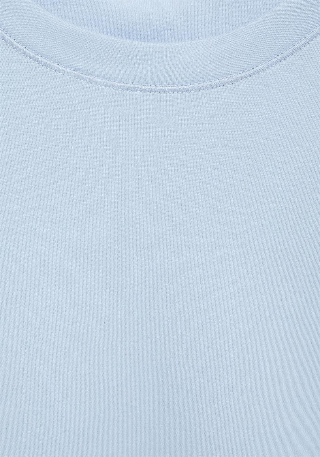 Mango Short Sleeve T-Shirt - Light/pastel Blue 7 Shaws Department Stores