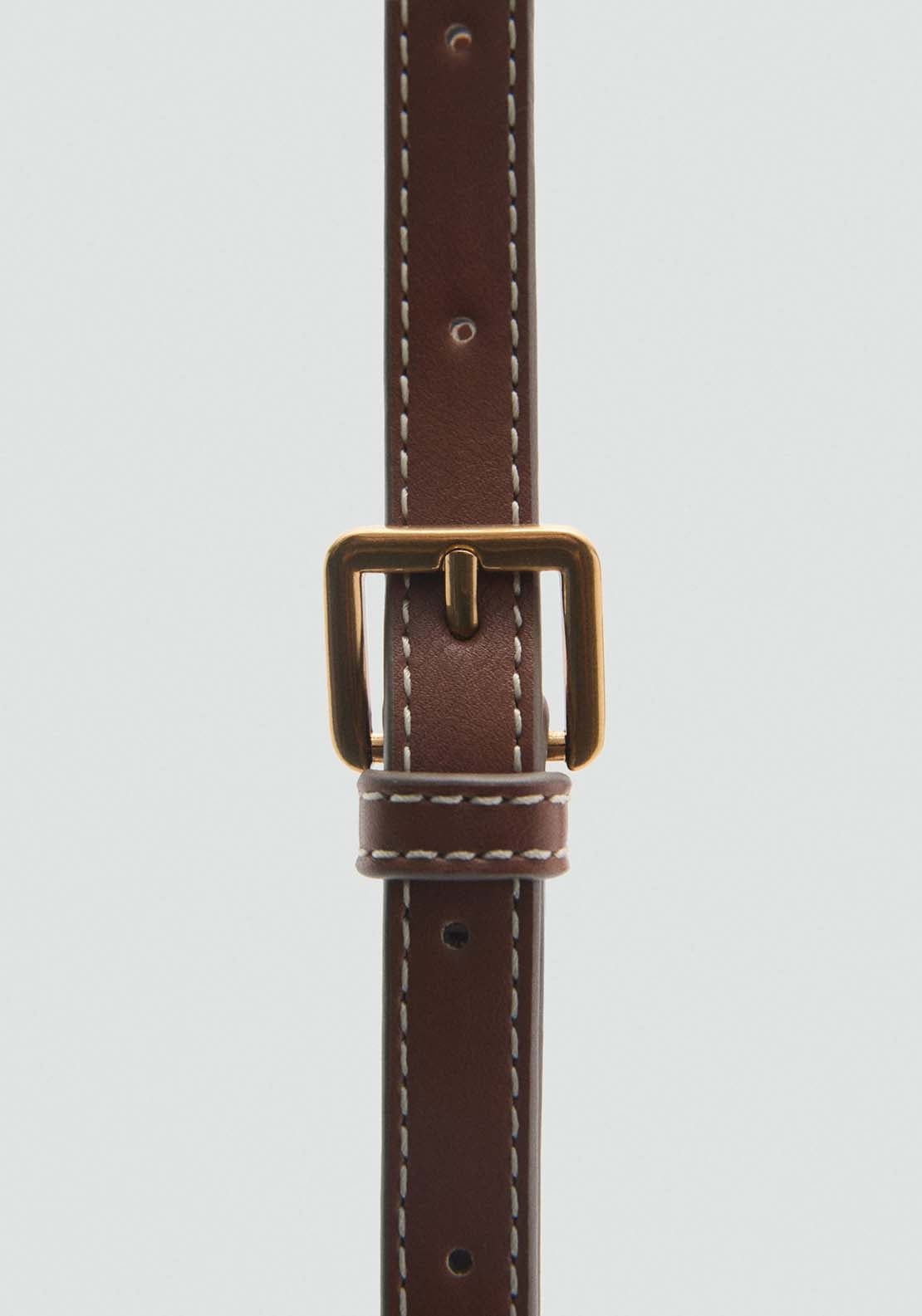 Mango Bucket Bag Marco - Brown 3 Shaws Department Stores