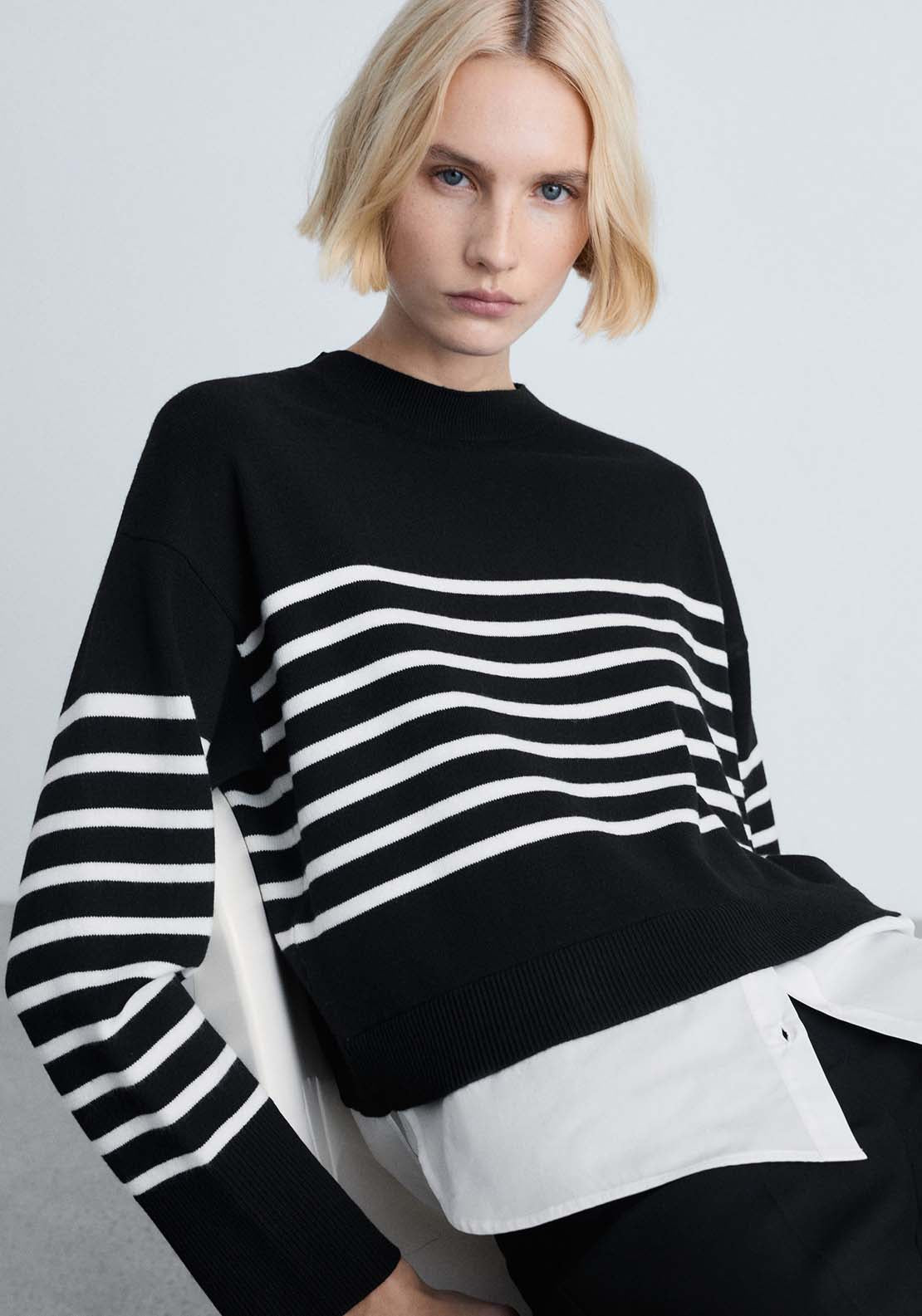 Mango Sweater Garance - Black 2 Shaws Department Stores