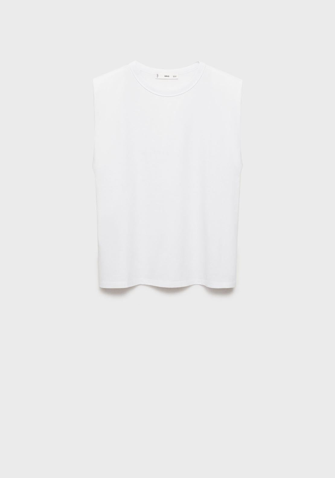 Mango Short Sleeve T-Shirt - White 8 Shaws Department Stores