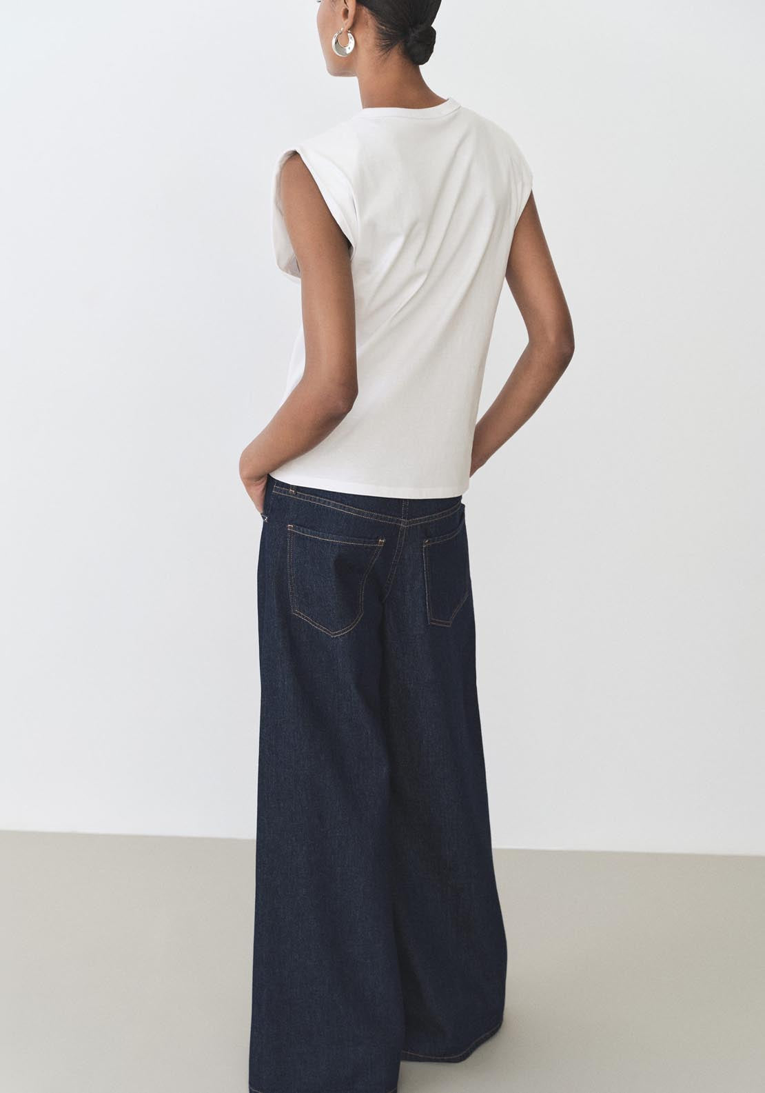 Mango Short Sleeve T-Shirt - White 2 Shaws Department Stores