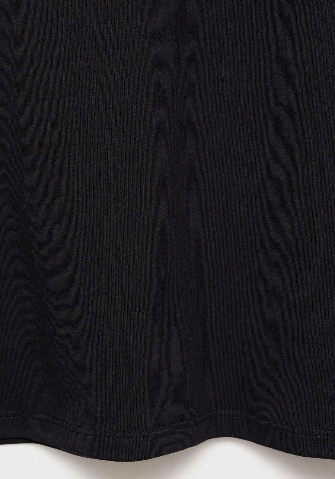 Mango Short Sleeve T-Shirt - Black 7 Shaws Department Stores