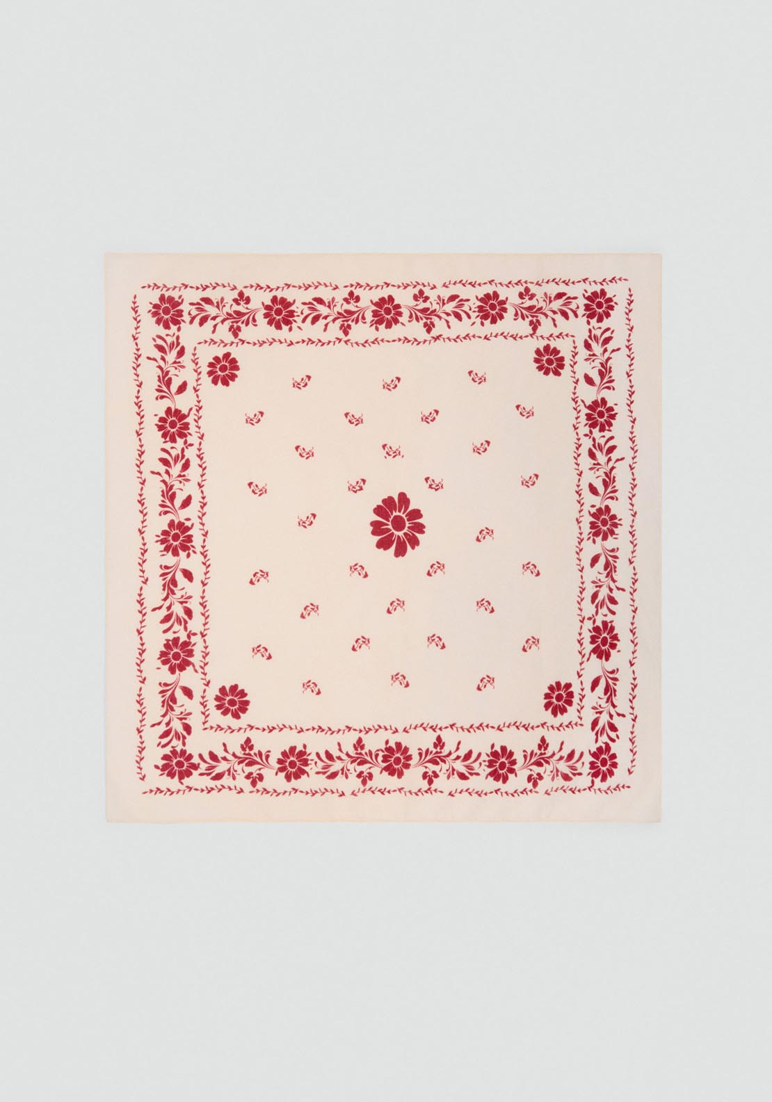 Mango Floral Print Scarf - Red 3 Shaws Department Stores