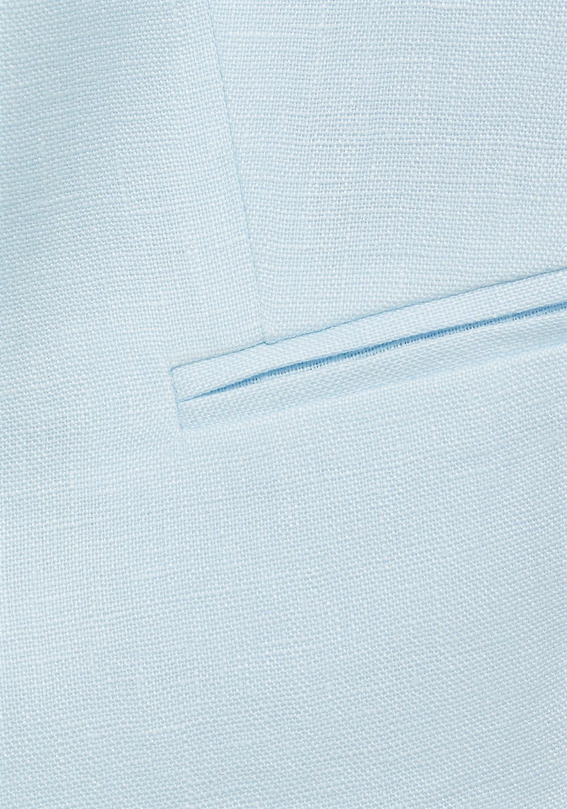 Mango Linen Suit Waistcoat - Light/pastel Blue 11 Shaws Department Stores