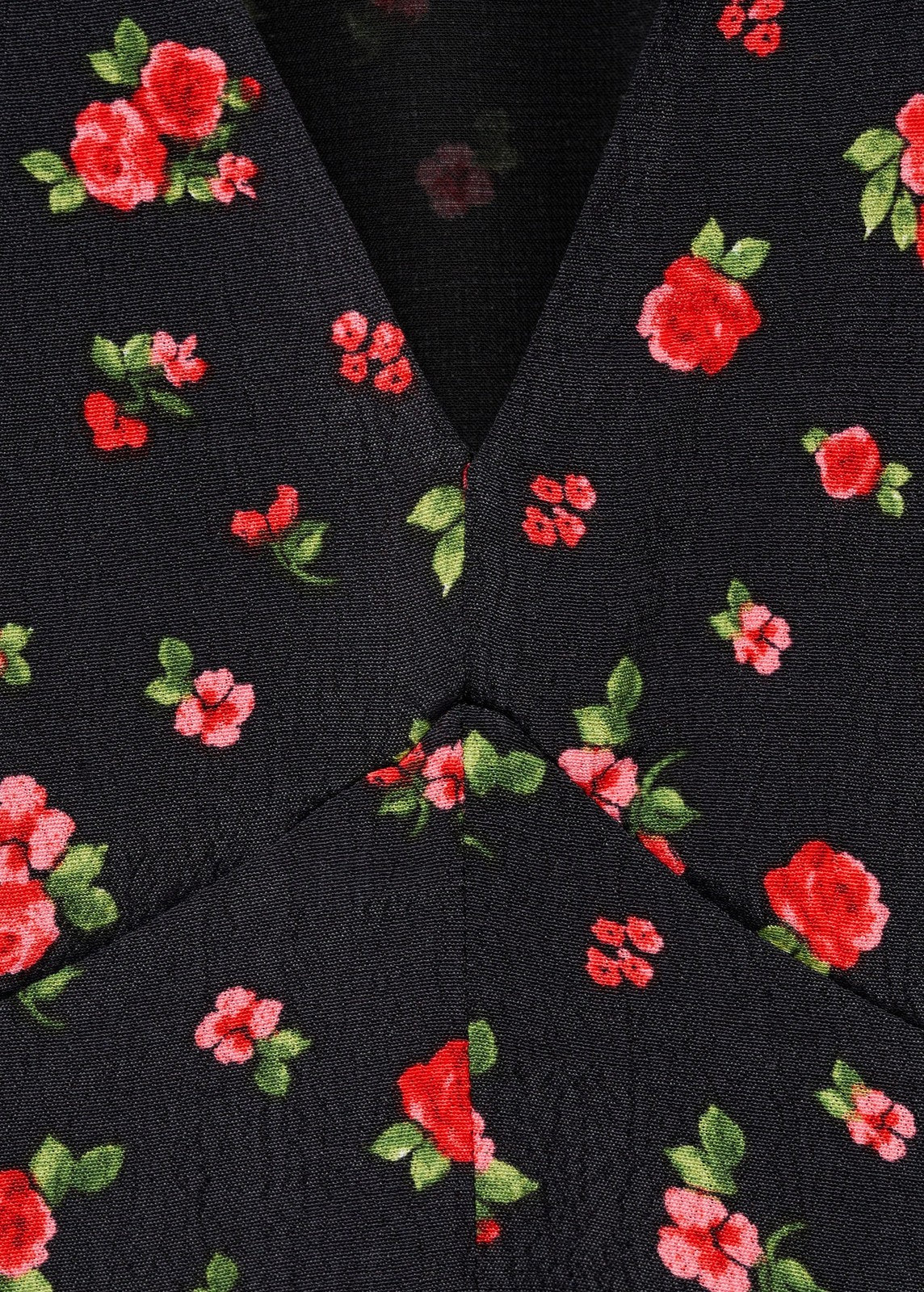 Mango Midi floral dress - Black 5 Shaws Department Stores