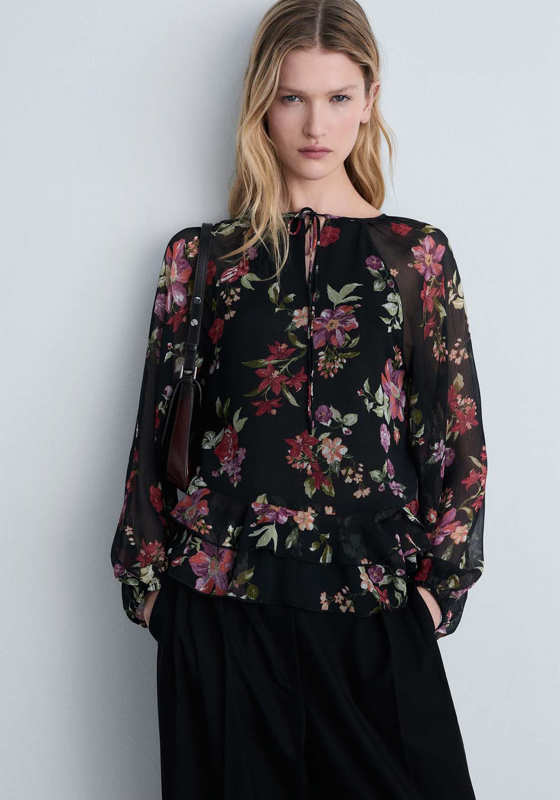 Mango Blouse Savage - Black 1 Shaws Department Stores