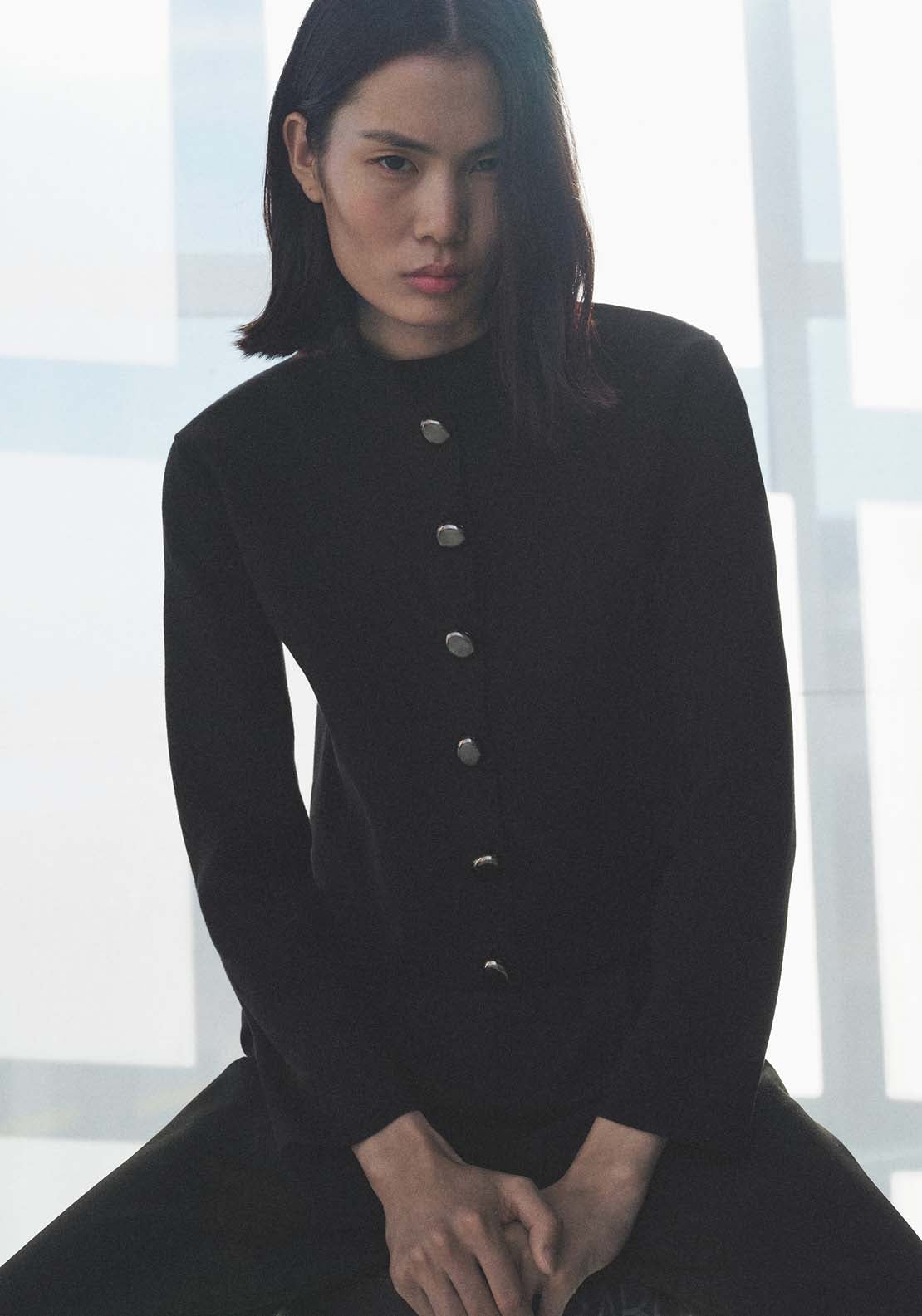 Mango Jacket Mao - Black 2 Shaws Department Stores