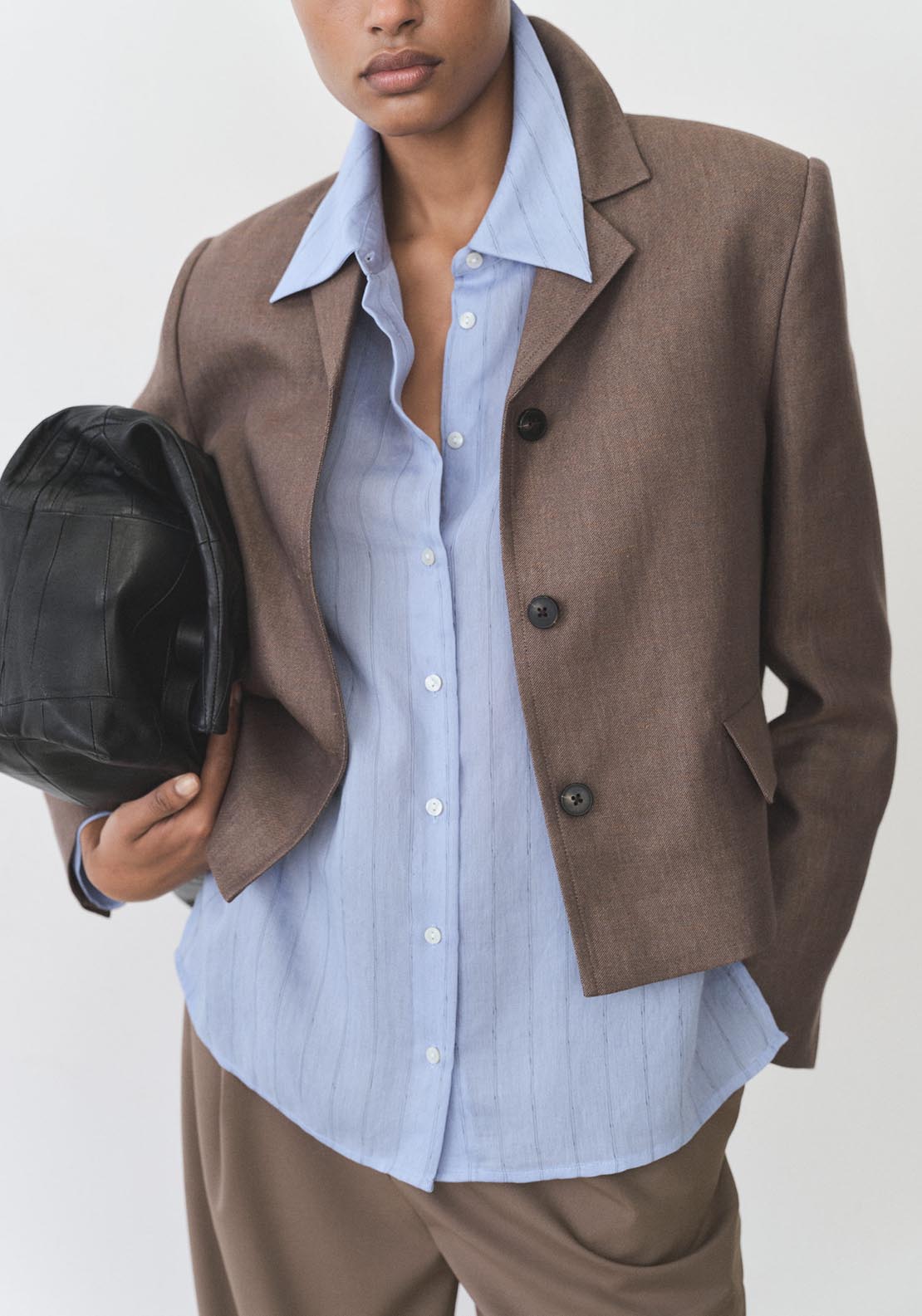 Mango Stripe-print shirt - Medium Blue 8 Shaws Department Stores