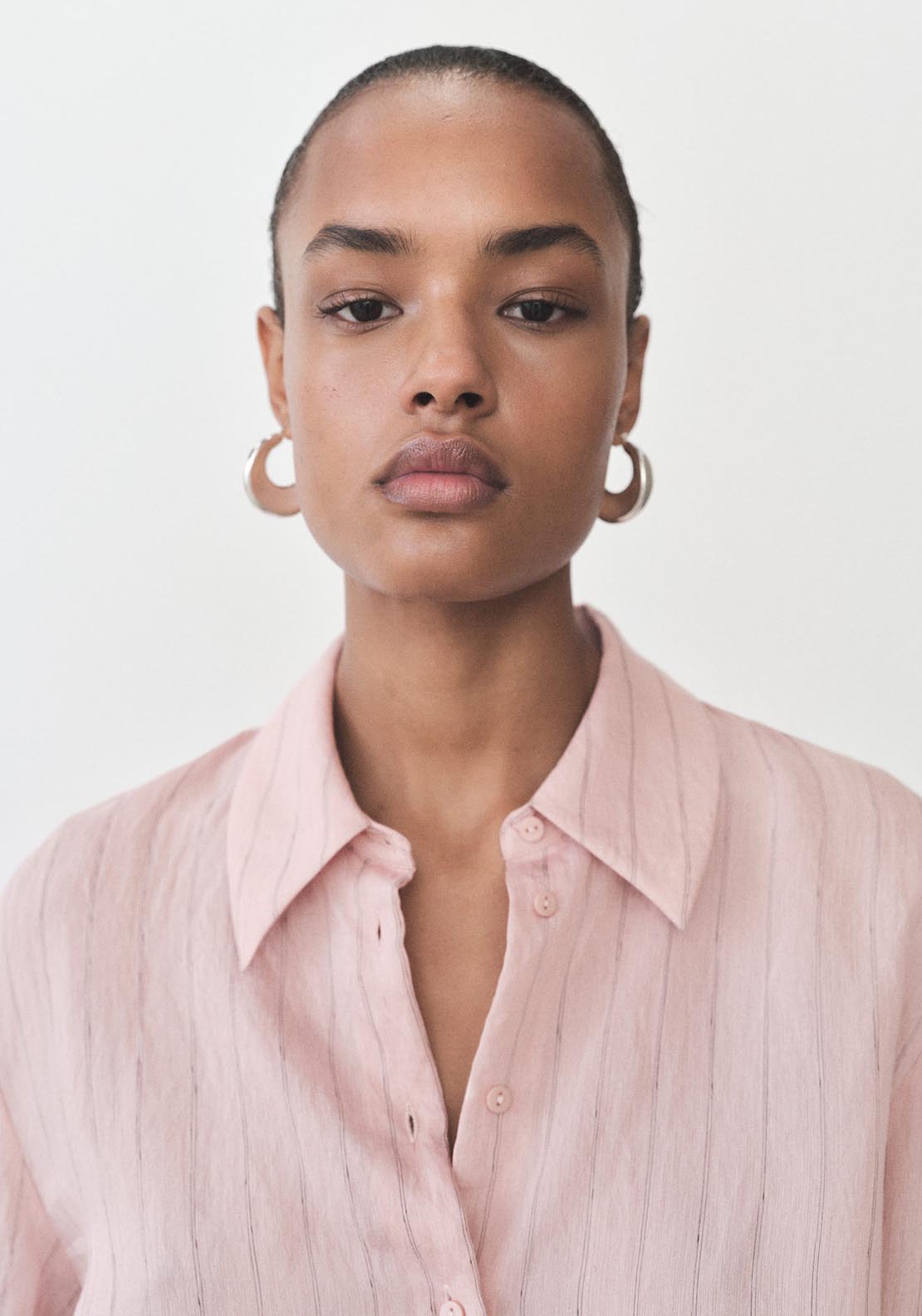 Mango Stripe-print shirt - Pink 3 Shaws Department Stores