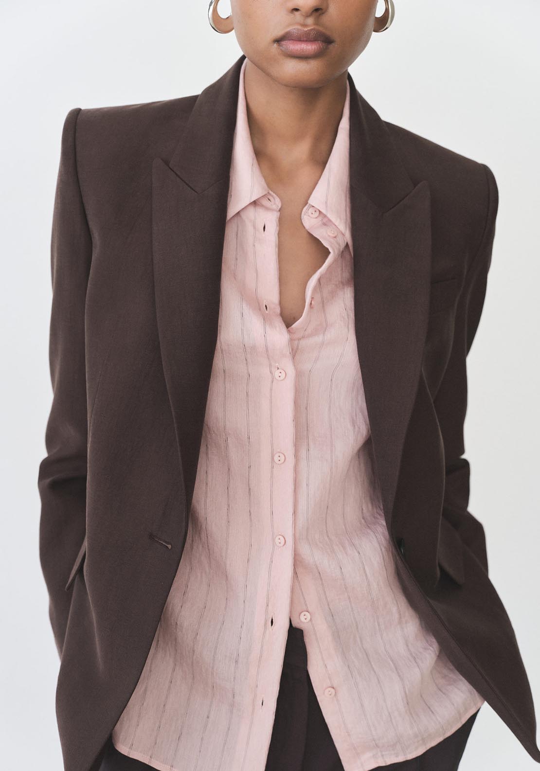 Mango Stripe-print shirt - Pink 4 Shaws Department Stores