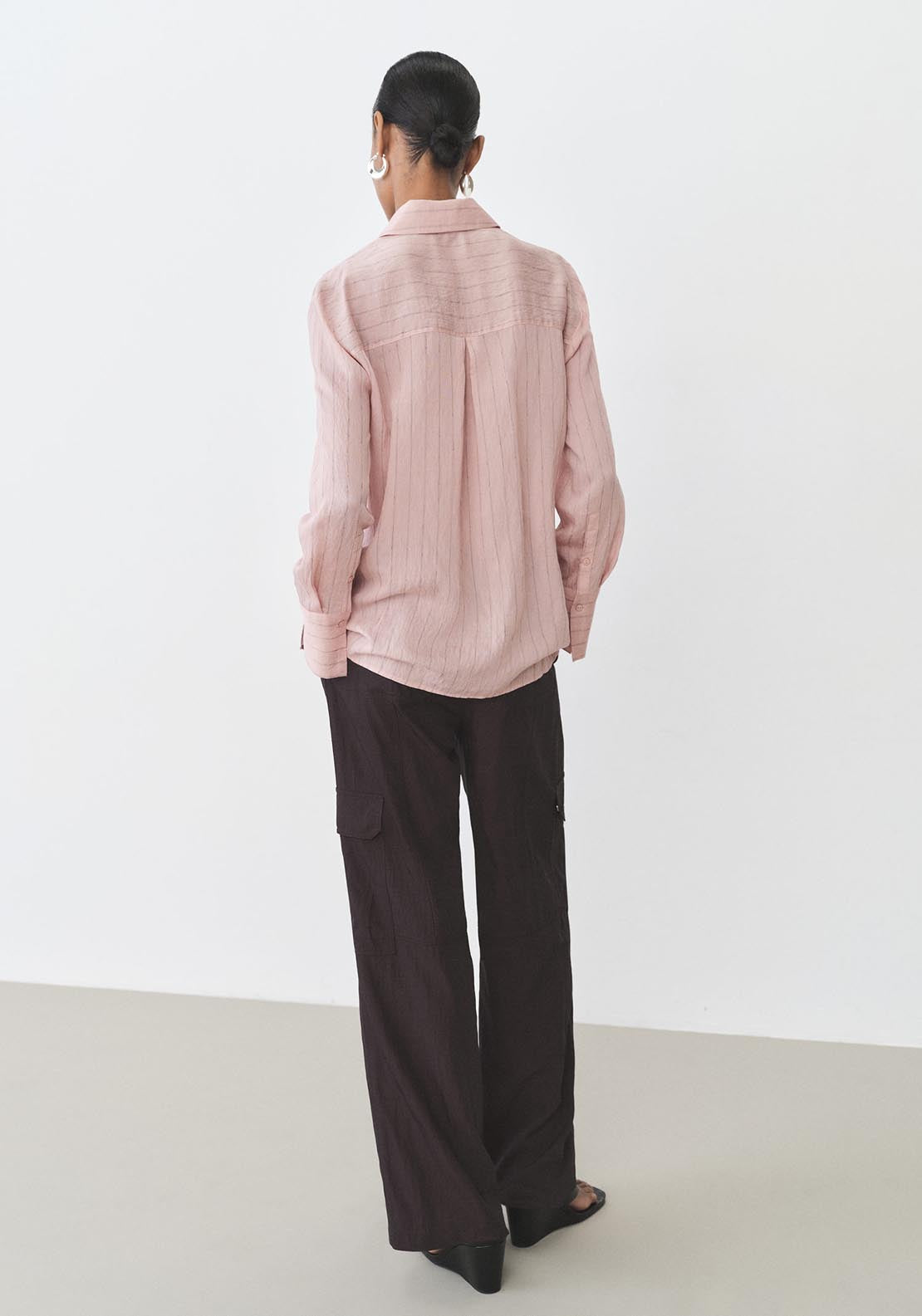 Mango Stripe-print shirt - Pink 2 Shaws Department Stores
