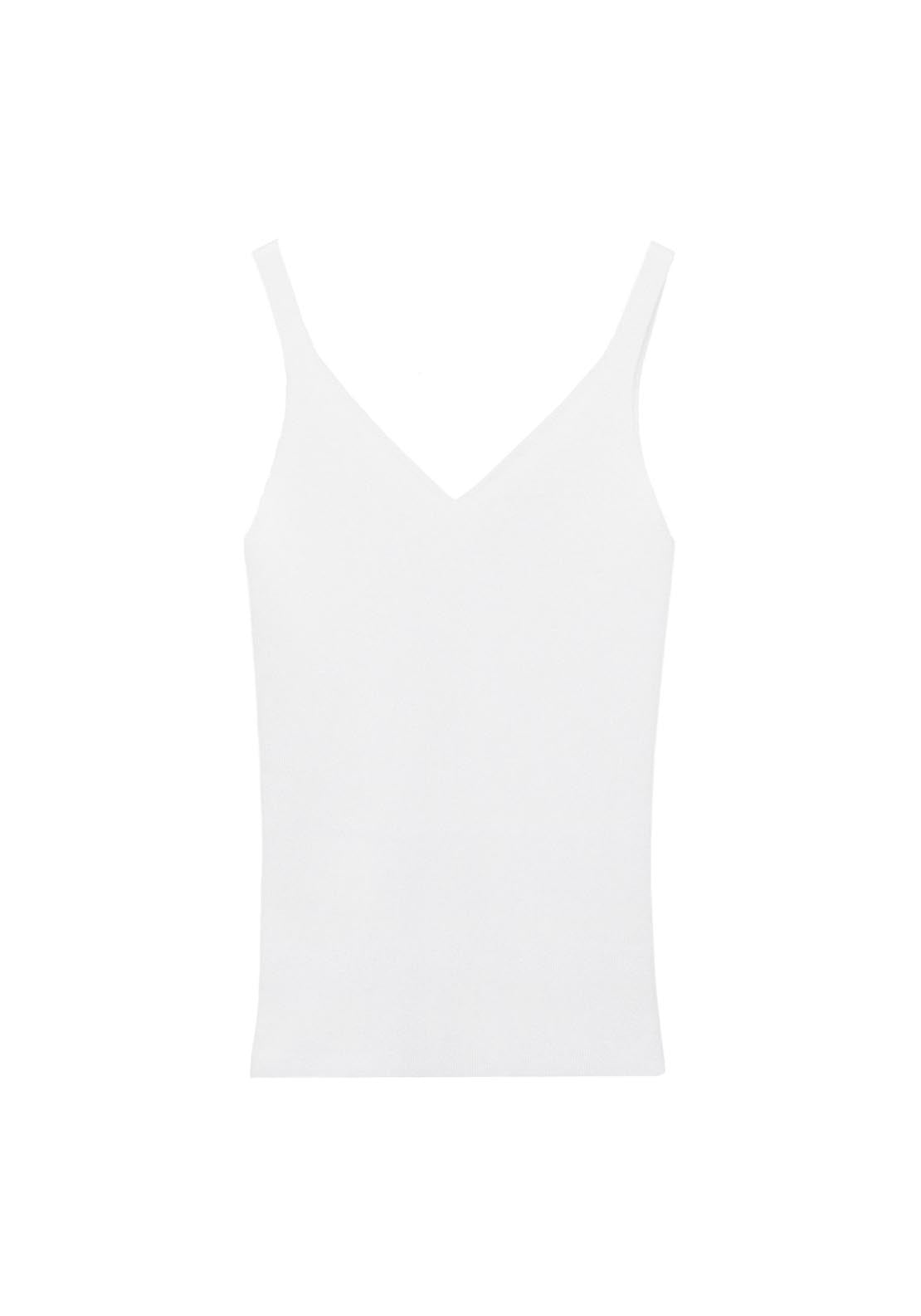 Mango V Neck Knit Top - Light Beige 9 Shaws Department Stores