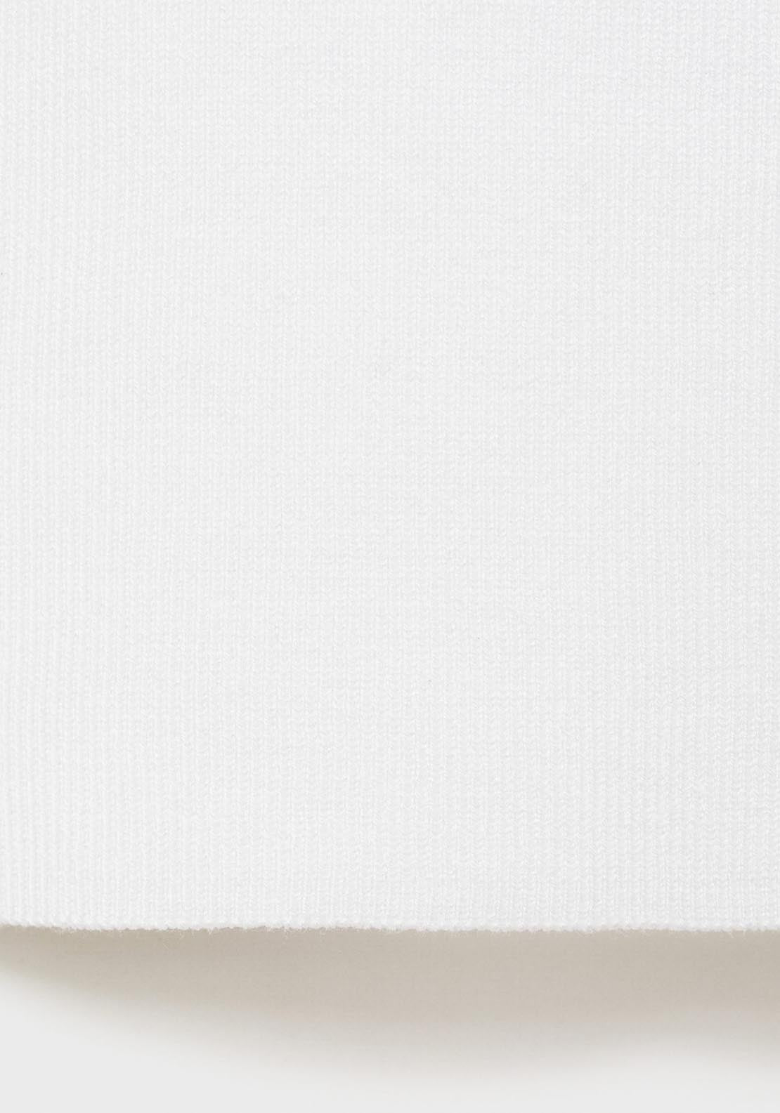 Mango V Neck Knit Top - Light Beige 8 Shaws Department Stores