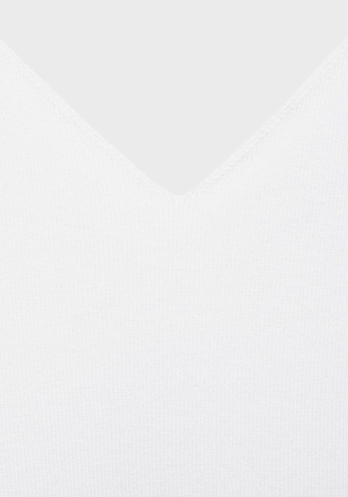 Mango V Neck Knit Top - Light Beige 7 Shaws Department Stores