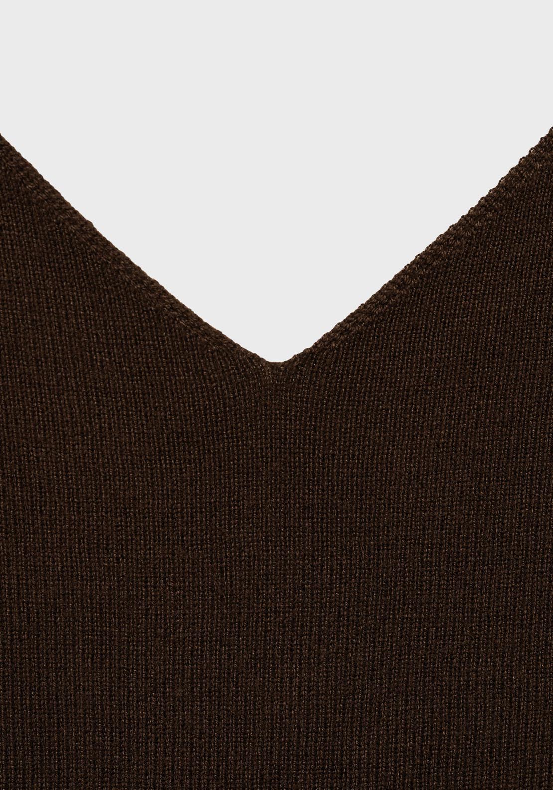 Mango V Neck Knit Top - Dark Brown 4 Shaws Department Stores