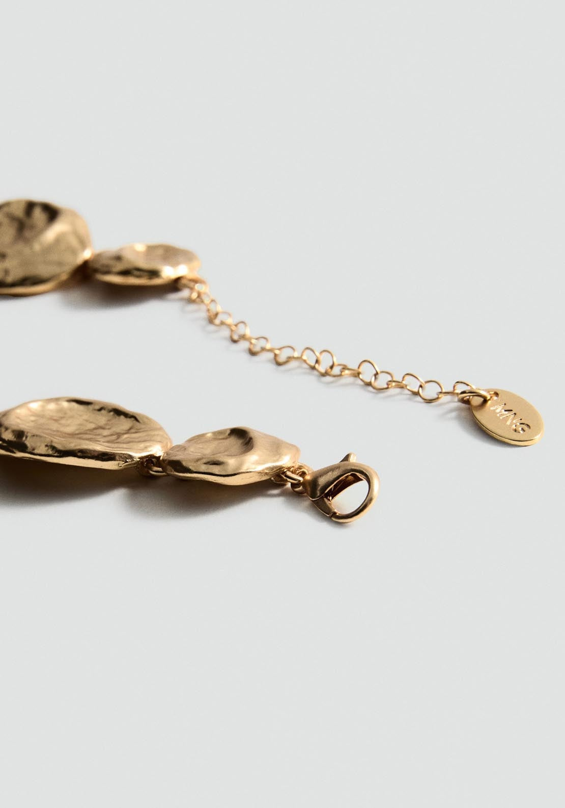 Mango Textured coin necklace - Gold 3 Shaws Department Stores