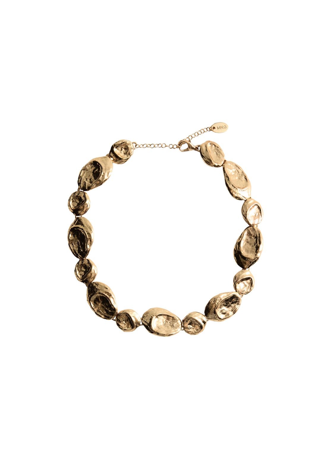Mango Textured coin necklace - Gold 5 Shaws Department Stores