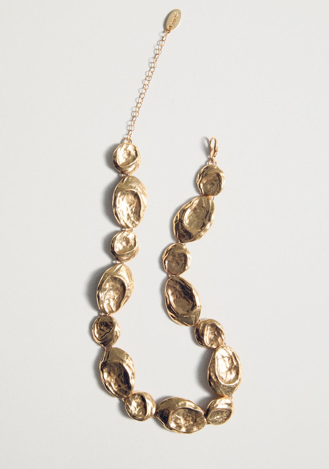 Mango Textured coin necklace - Gold 2 Shaws Department Stores