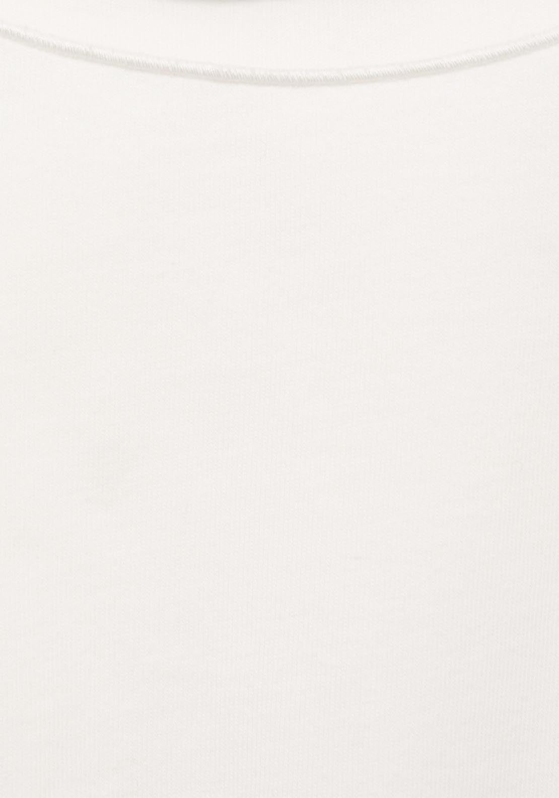 Mango Short Sleeve Gathered T-Shirt - White 9 Shaws Department Stores