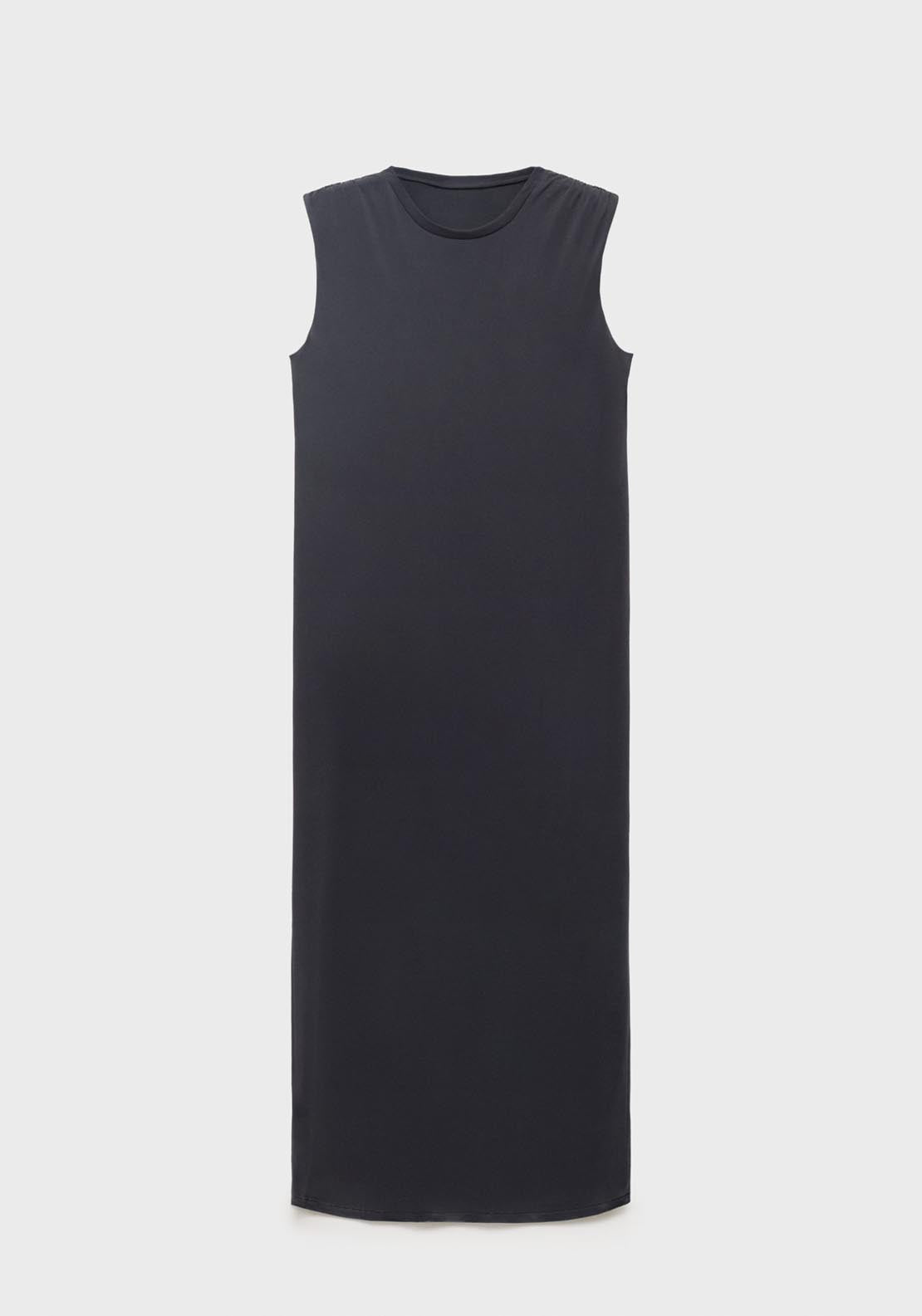 Mango Flowy Long Dress - Charcoal 6 Shaws Department Stores