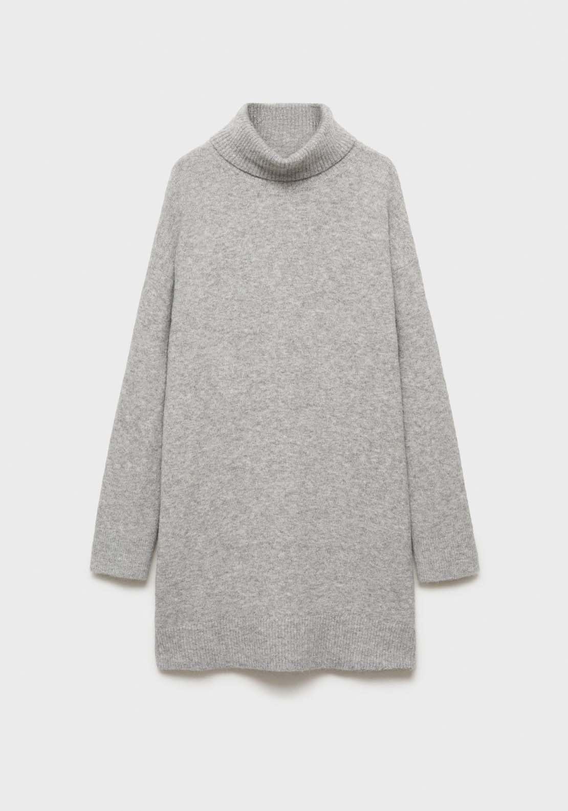 Mango Short turtleneck knitted dress - Medium Gray 11 Shaws Department Stores