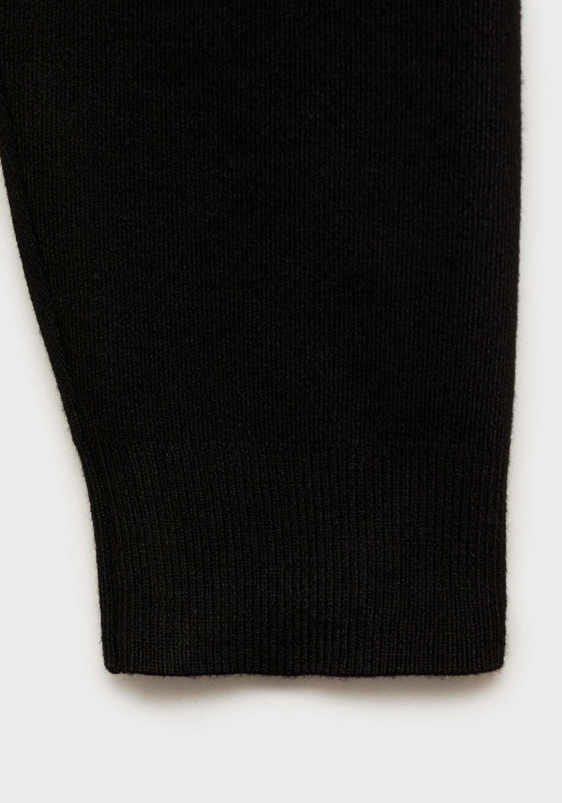 Mango Perkins-neck sweater with zip - Black 6 Shaws Department Stores