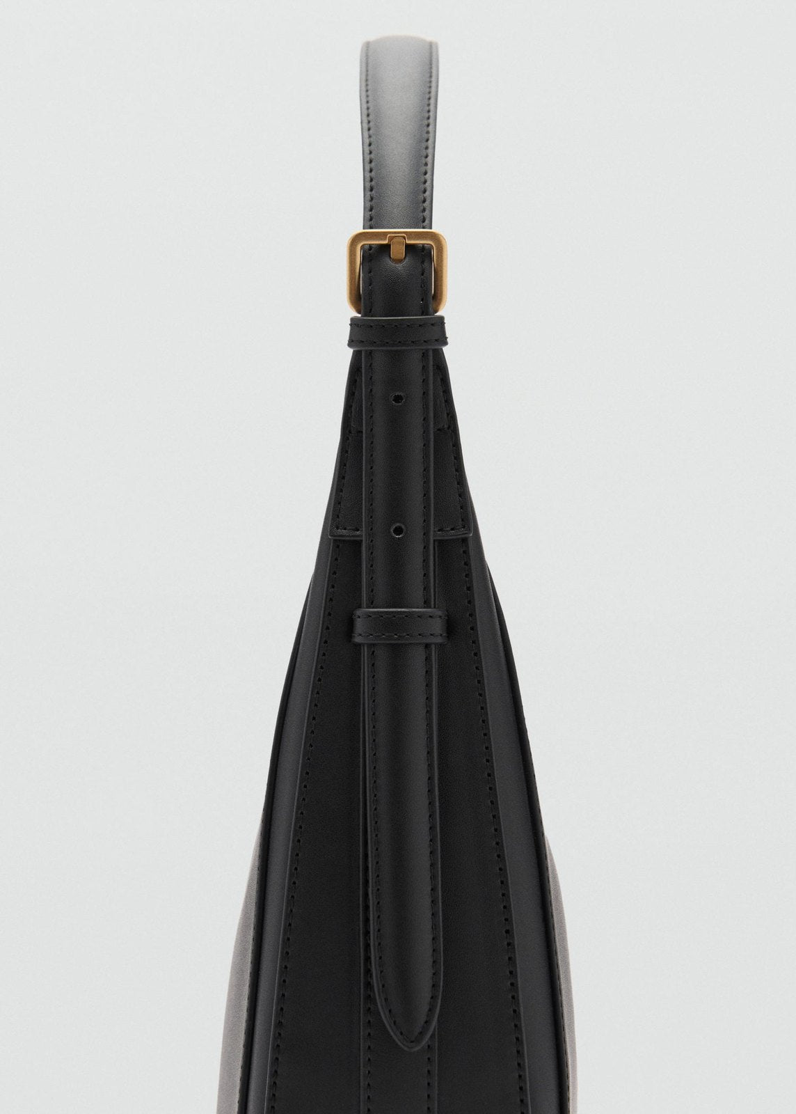 Mango Leather-effect shoulder bag - Black 2 Shaws Department Stores