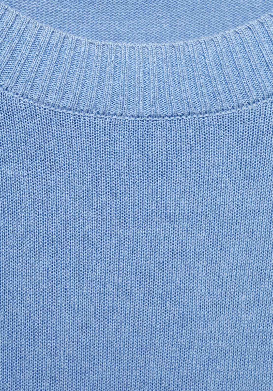 Mango Linen Blend Knitted Sweater - Light/pastel Blue 4 Shaws Department Stores