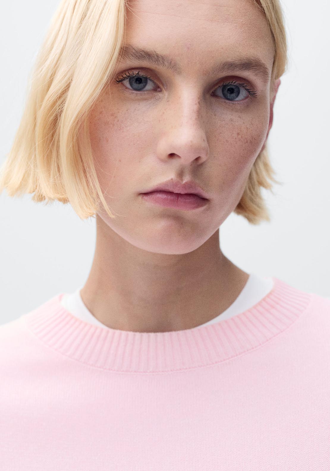 Mango Linen Blend Knitted Sweater - Pink 3 Shaws Department Stores