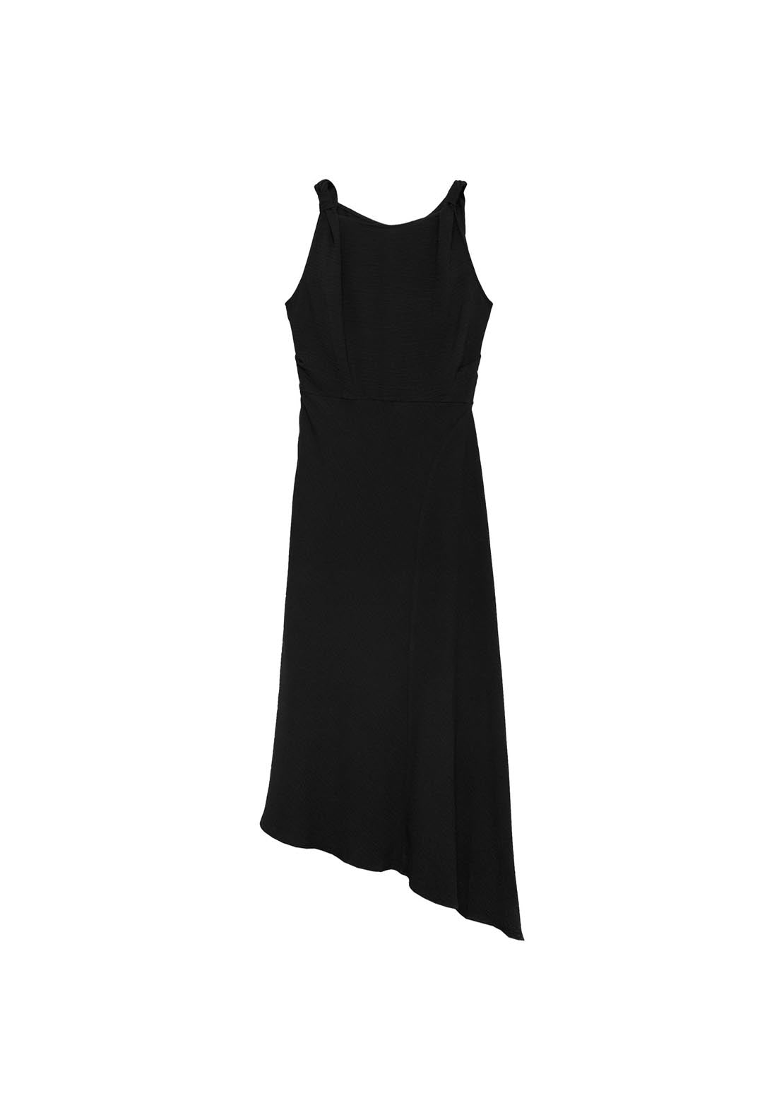 Mango Long Asymmetric Dress - Black 7 Shaws Department Stores
