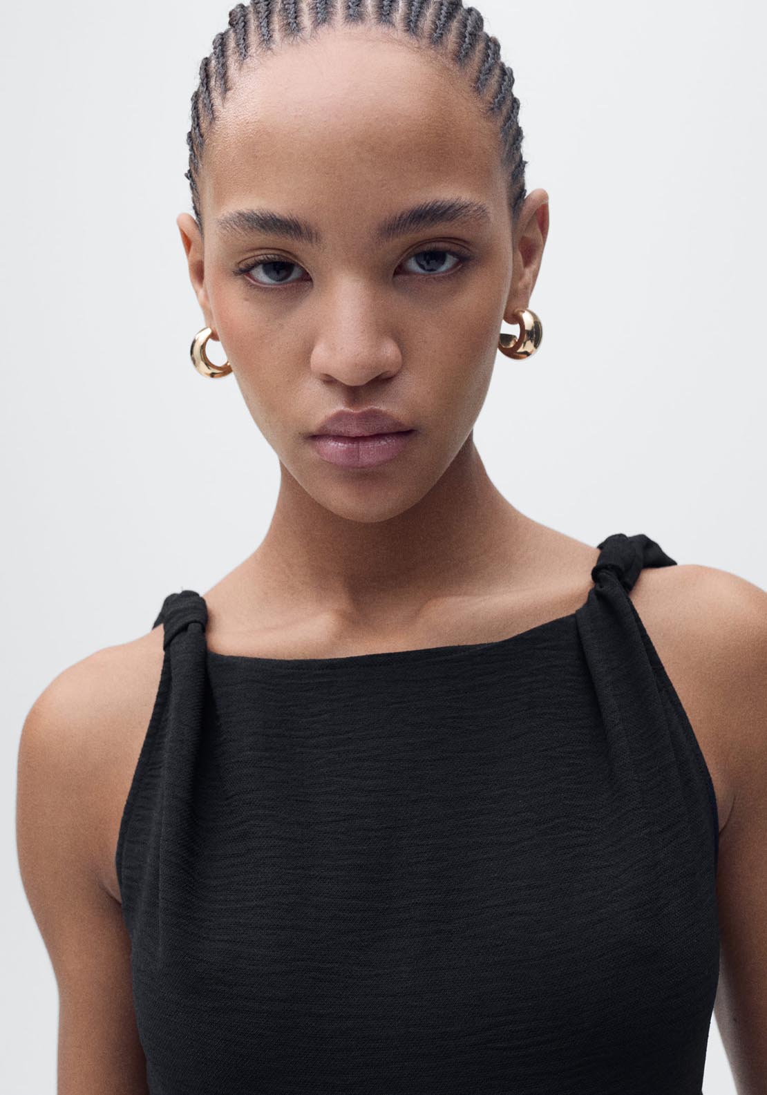 Mango Long Asymmetric Dress - Black 4 Shaws Department Stores