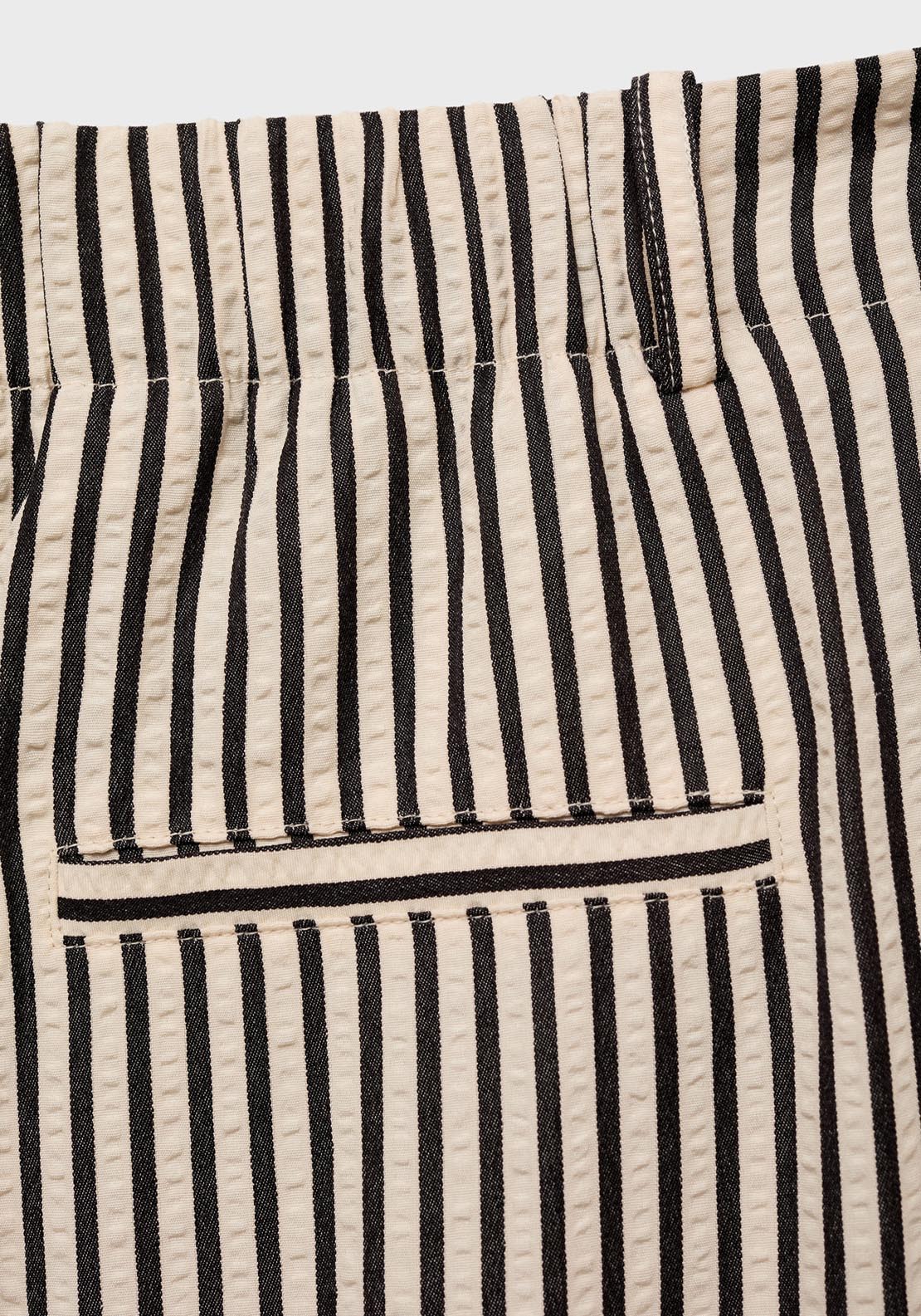 Mango Texture Striped Trousers - Beige 8 Shaws Department Stores