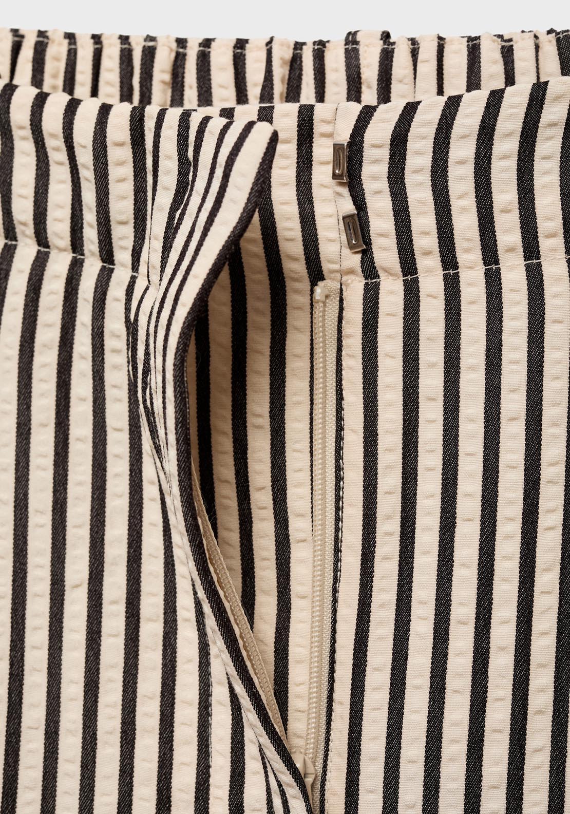 Mango Texture Striped Trousers - Beige 6 Shaws Department Stores