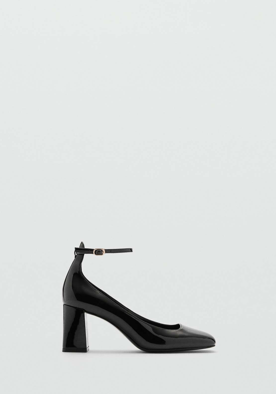 Mango Patent leather-effect heeled shoes - Black 7 Shaws Department Stores