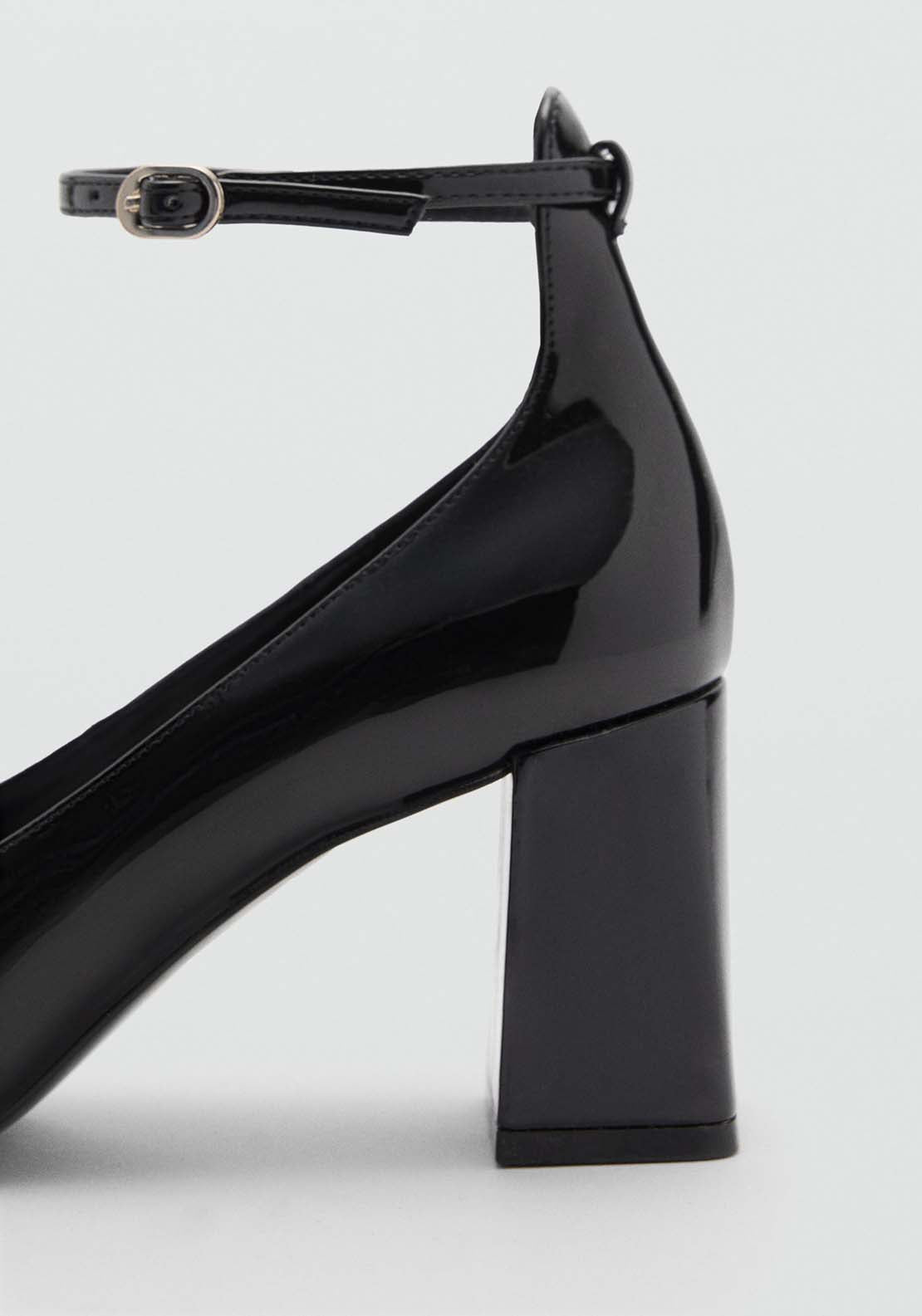 Mango Patent leather-effect heeled shoes - Black 6 Shaws Department Stores