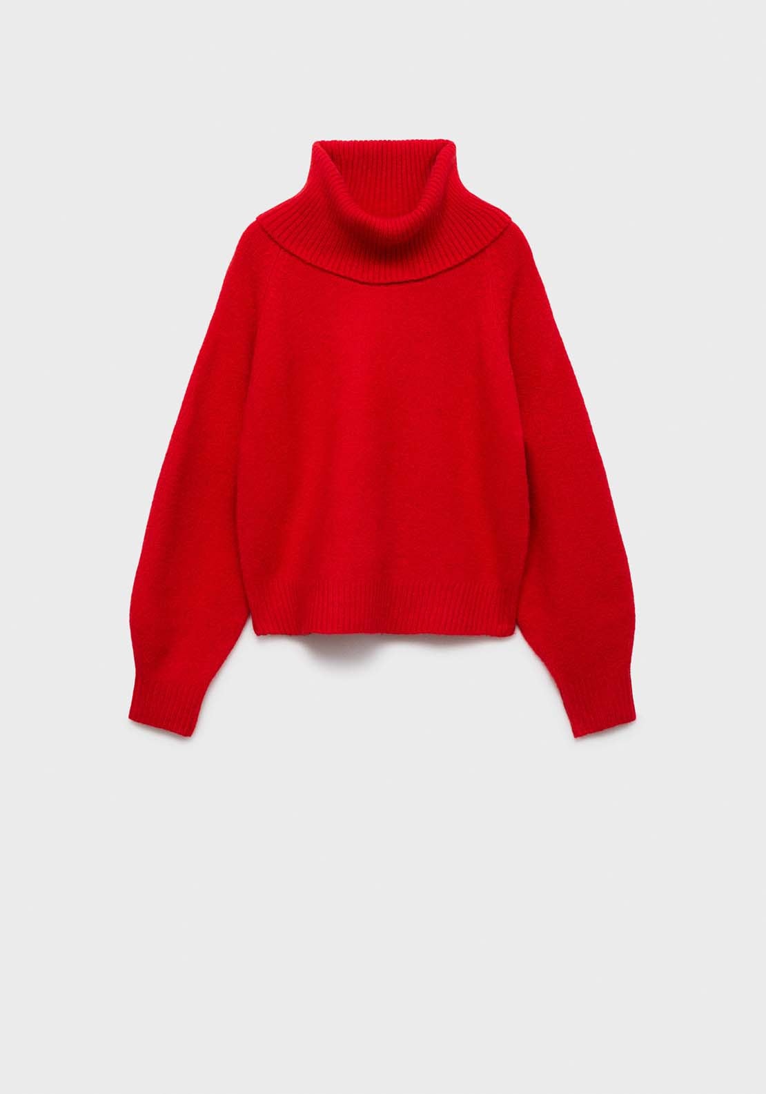 Mango Turtleneck knitted sweater - Red 6 Shaws Department Stores