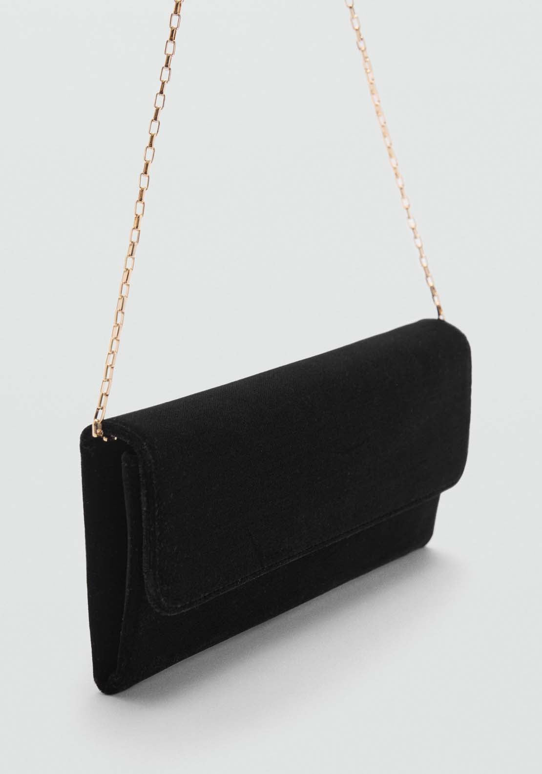Mango Flap chain bag - Black 1 Shaws Department Stores