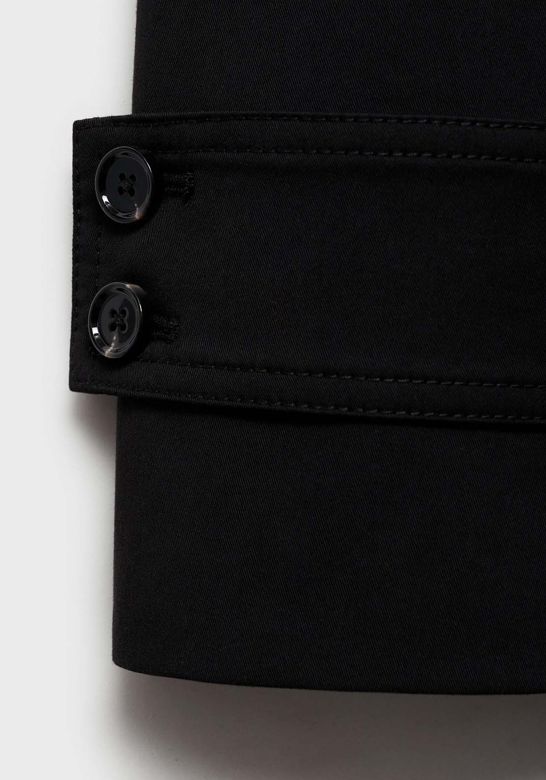 Mango Trenchcoat Angela - Black 8 Shaws Department Stores