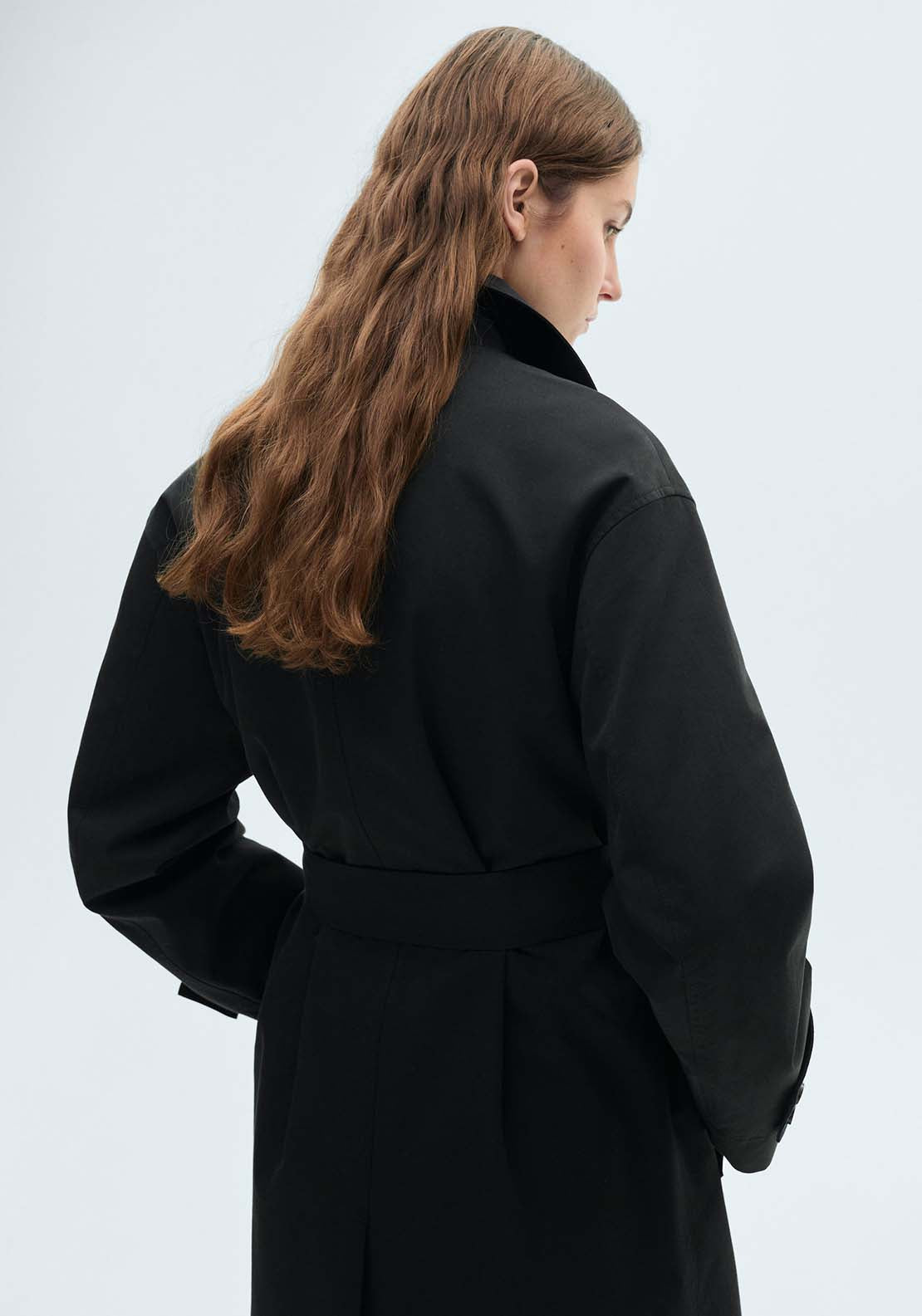 Mango Trenchcoat Angela - Black 4 Shaws Department Stores