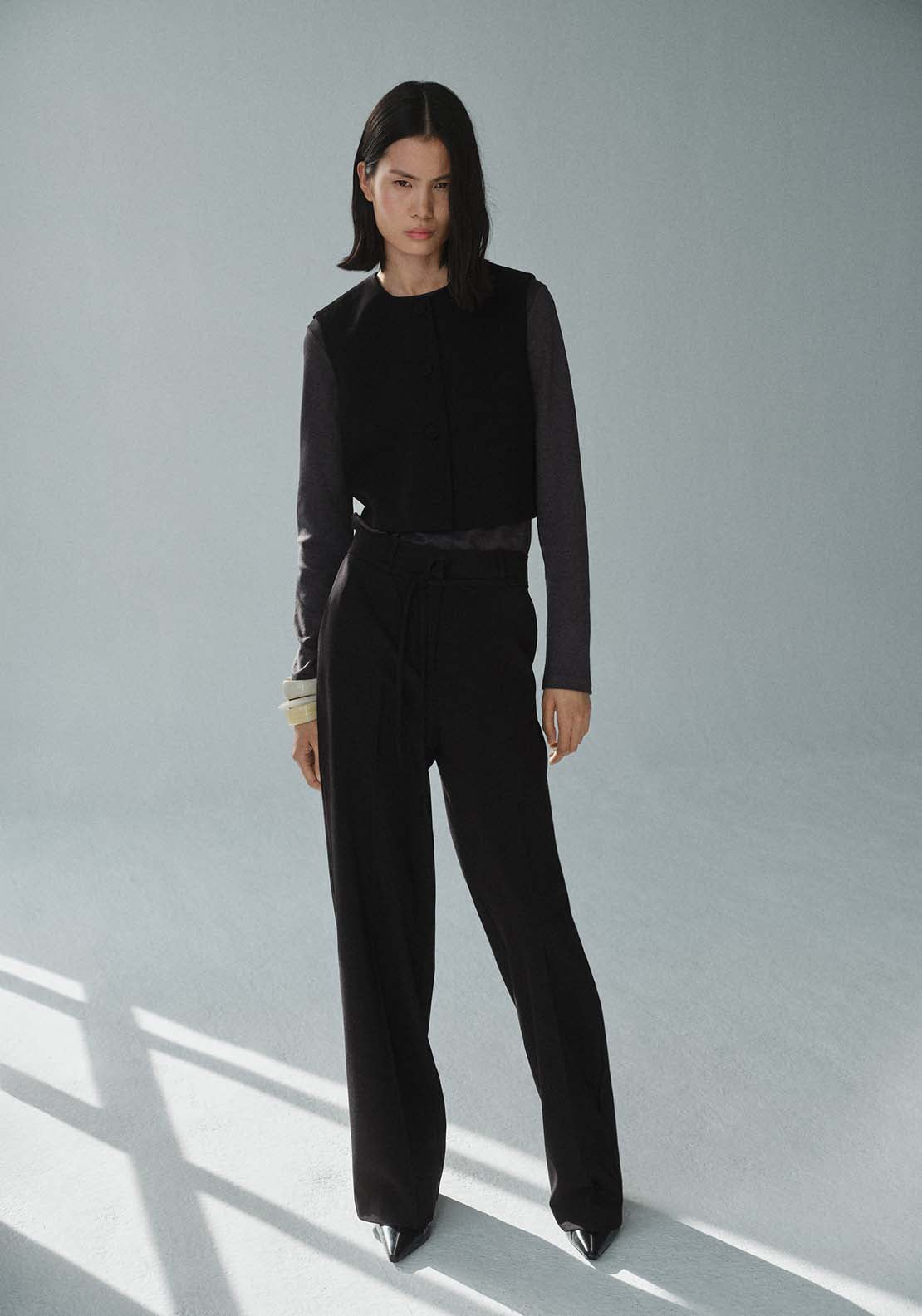 Mango Vest Cagliari - Black 2 Shaws Department Stores