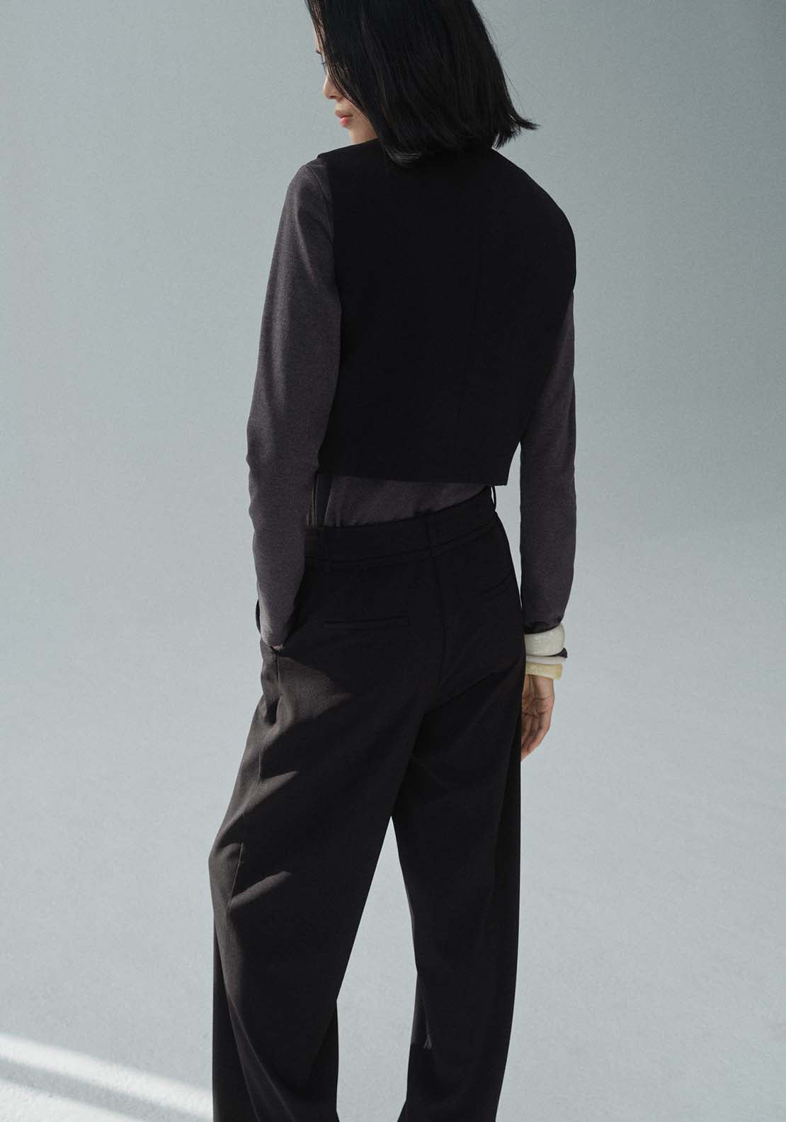 Mango Vest Cagliari - Black 3 Shaws Department Stores