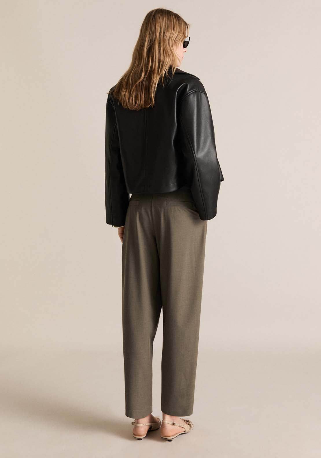 Mango Trousers Palermo - Green 3 Shaws Department Stores