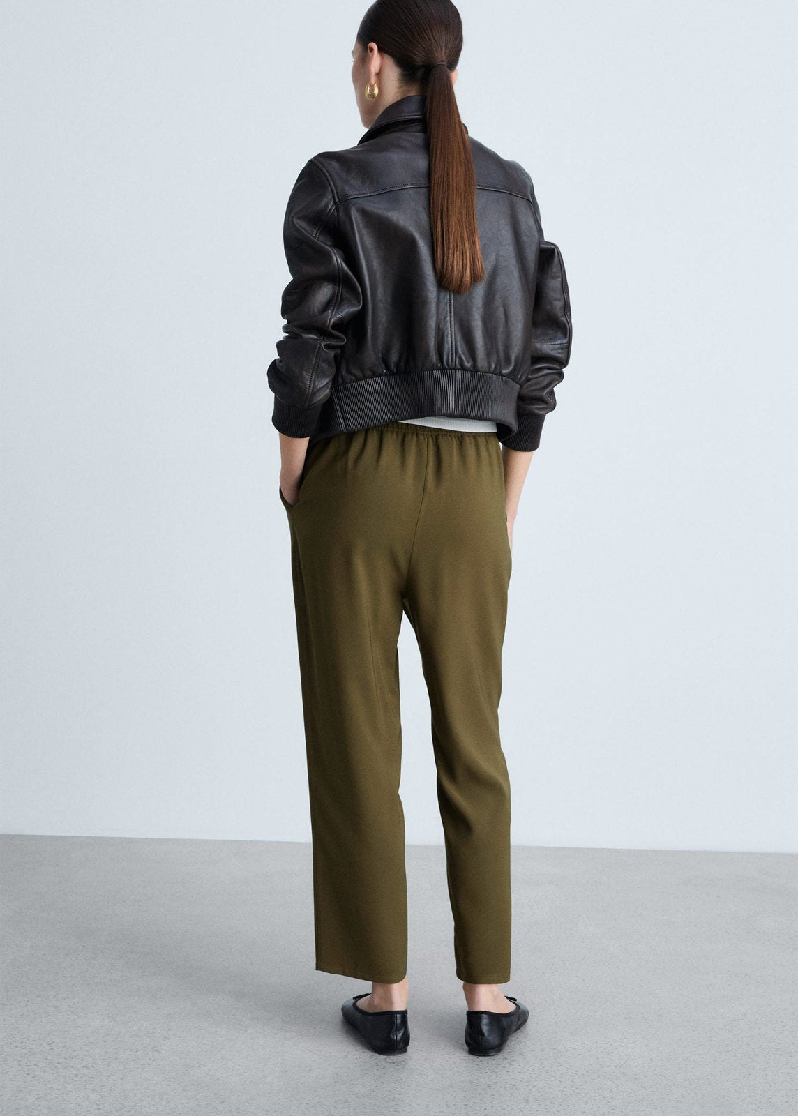 Mango Trousers - Beige/khaki 4 Shaws Department Stores