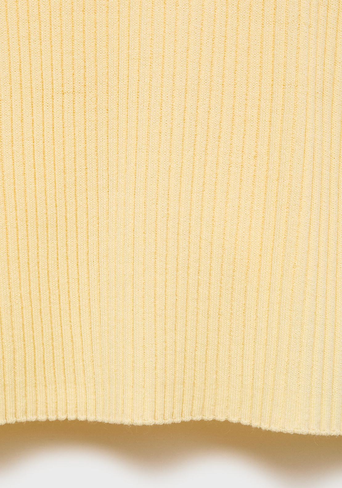Mango Ribbed Knit Top - Light/pastel Yellow 7 Shaws Department Stores