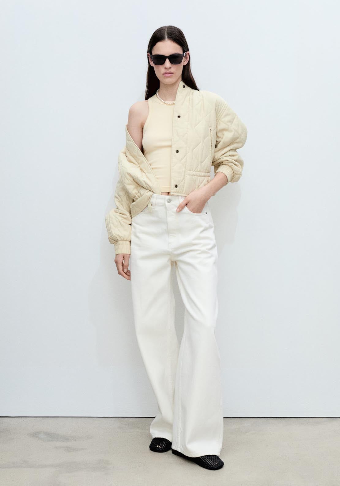Mango Sleeveless Ribbed Top - Light/pastel Yellow 4 Shaws Department Stores