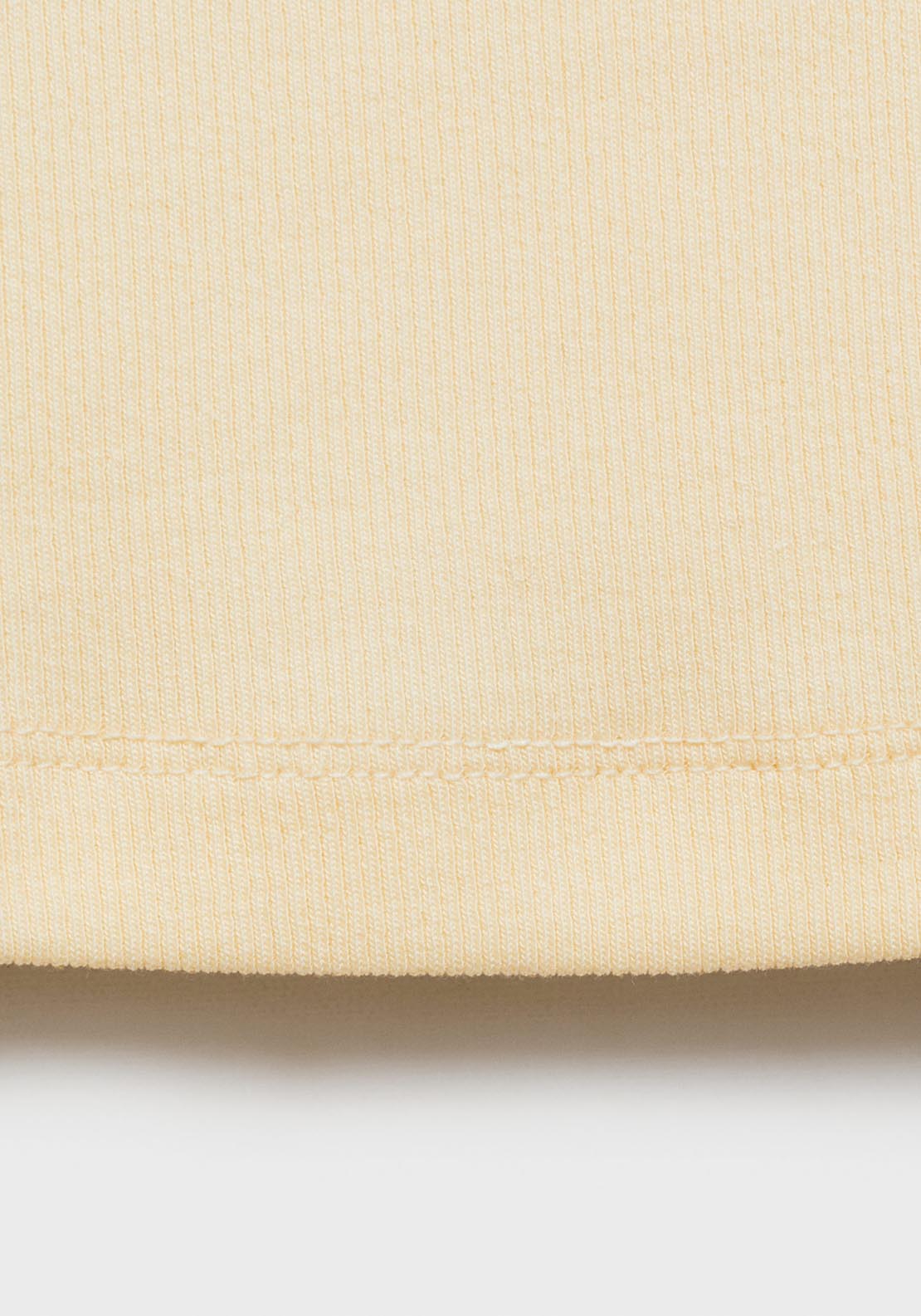 Mango Sleeveless Ribbed Top - Light/pastel Yellow 6 Shaws Department Stores