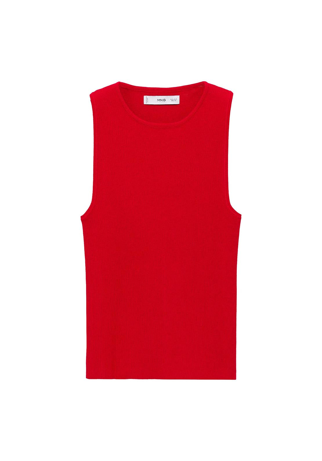 Mango Sleeveless fitted knit top - Red 7 Shaws Department Stores