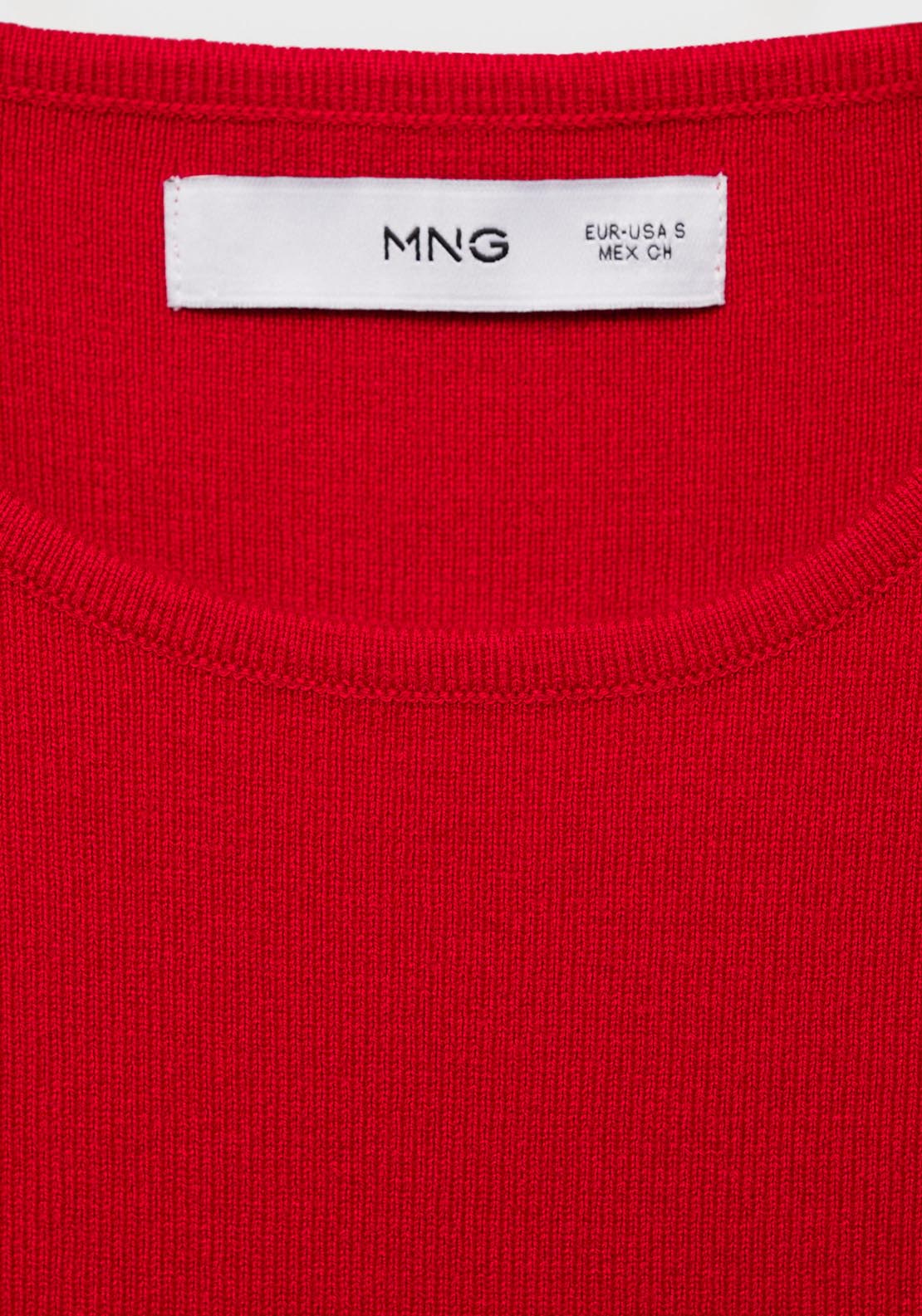 Mango Sleeveless fitted knit top - Red 5 Shaws Department Stores